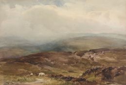 Wycliffe Egginton (1875-1951) - Moorland scenes Loch Eright A pair, watercolour Both signed lower