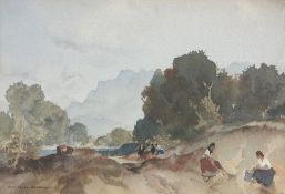 Sir William Russell Flint (1880-1969) - Treasure Hunt Watercolour Signed lower left 18.5 x 27 cm (
