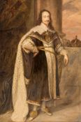 Alfred Thomas Derby (1821-1873) - Portrait of Charles I, King of England; Portrait of Henrietta