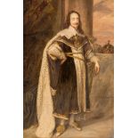 Alfred Thomas Derby (1821-1873) - Portrait of Charles I, King of England; Portrait of Henrietta