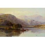 Edward H. Thompson (1866-1949) - Lake Windermere Oil on wood 20.5 x 31 cm. (8 x 12 1/8 in)