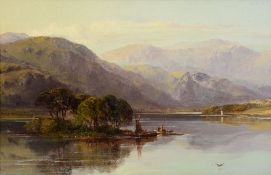 Edward H. Thompson (1866-1949) - Lake Windermere Oil on wood 20.5 x 31 cm. (8 x 12 1/8 in)