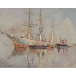 Maurice Blieck (1876-1922) - Continental harbour scene Oil on canvas Signed lower left (recto),
