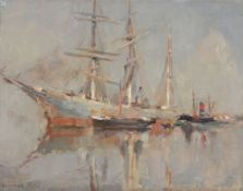 Maurice Blieck (1876-1922) - Continental harbour scene Oil on canvas Signed lower left (recto),