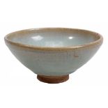 A Jun bowl, Yuan dynasty, of typical conical form standing on a slightly...  A Jun bowl, Yuan
