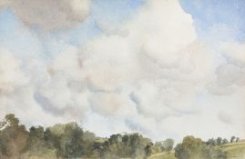 Sir William Russell Flint (1880-1969) -  Sky over Temple Cloud clearing after rain Watercolour