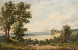 Alfred Vickers (1786-1868) - Estuary scene Oil on canvas Signed lower right 33 x 51 cm (13 x 20 in)