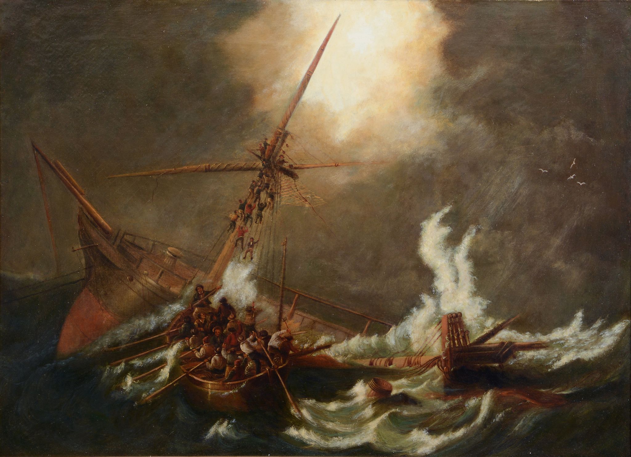 English School (19th century) - The wreck Oil on canvas 54 x 73 cm (21 1/4 x 28 3/4 in)
