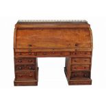 A Victorian mahogany pedestal desk, circa 1860  A Victorian mahogany pedestal desk,   circa 1860,