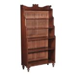 A Regency mahogany waterfall bookcase, circa 1820  A Regency mahogany waterfall bookcase,   circa