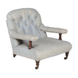 A Howard & Sons mahogany and upholstered armchair c1900  A Howard  &  Sons mahogany and