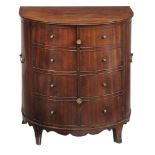 A George III mahogany bowfront commode , circa 1800  A George III mahogany bowfront commode  ,