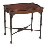 A mahogany silver table in George III style, late 19th/early 20th century  A mahogany silver table