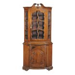 A Louis XV oak standing corner cabinet, circa 1750  A Louis XV oak standing corner cabinet,