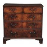 A George III mahogany chest of drawers, circa 1780  A George III mahogany chest of drawers,