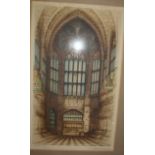 English School (20th century) Henry VII Chapel Westminster Abbey Colour print Signed indistinctly in