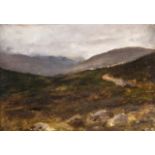 Scottish School (Circa 1884) Glencarron, Wester Ross Oil on board Indistinctly signed, and dated