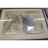 Guilliam (20th century) Abstract Study Watercolour Signed and dated lower right '61 51cm x