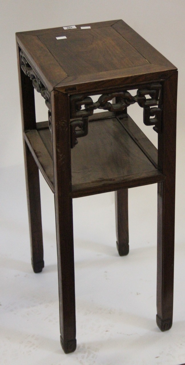 A Chinese hard wood plant stand.