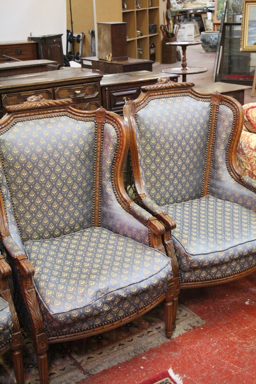 Four Louis XVI style armchairs and a matching sofa. - Image 2 of 2