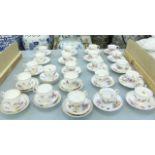 An assortment of Meissen and Dresden coffee wares, comprising; four small side plates, five small