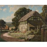 William Gunning King (1853-1940) An old English house Oil on canvas Signed lower left 41cm x 51cm