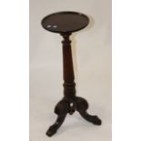 A mahogany torchere stand, 19th century 79cm high