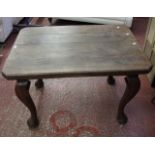 An oak centre table on cabriole legs 105cm length Best Bid