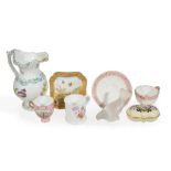 An assortment of Coalport, other Staffordshire porcelain and a Lalique bird  An assortment of