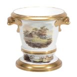 A Spode porcelain two-handled jardiniere and stand, circa 1812  A Spode porcelain two-handled