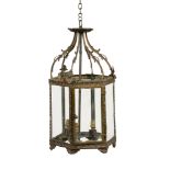 A Regency repousse worked and cast brass hall lantern, circa 1815  A Regency repousse worked and