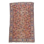 A Caucasian rug, approximtely 176 x 143cm, together with an Indian rug  A Caucasian rug,