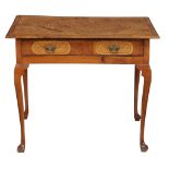 A walnut and seaweed marquetry side table, circa 1700 & later  A walnut and seaweed marquetry side