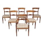 A set of six William IV mahogany dining chairs, circa 1835  A set of six William IV mahogany