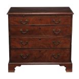 A George III mahogany chest of drawers, circa 1770  A George III mahogany chest of drawers,