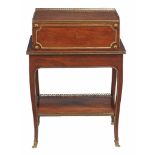 A French mahogany and gilt metal mounted box on stand, first half 19th century  A French mahogany