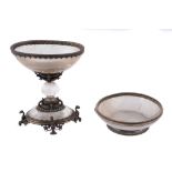 A Continental rock crystal and metal mounted chalice in Baroque style  A Continental rock crystal