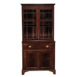 A George III mahogany secretaire bookcase, circa 1790  A George III mahogany secretaire