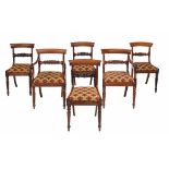 A set of six William IV rosewood dining chairs, circa 1835  A set of six William IV rosewood