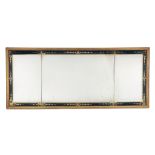 A late 19th/early 20th century Giltwood Overmantel Mirror  A    giltwood framed and reverse