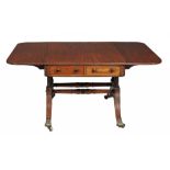 A George IV mahogany sofa table, circa 1825  A George IV mahogany sofa table,   circa 1825 ,