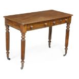 A William IV mahogany library table, circa 1830, in the manner of Gillows  A William IV mahogany