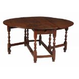 An oak gateleg dining table, first half 18th century  An oak gateleg dining table, first half 18th