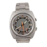 Omega, Memomatic, a gentleman's stainless steel tonneau form automatic...  Omega, Memomatic, a