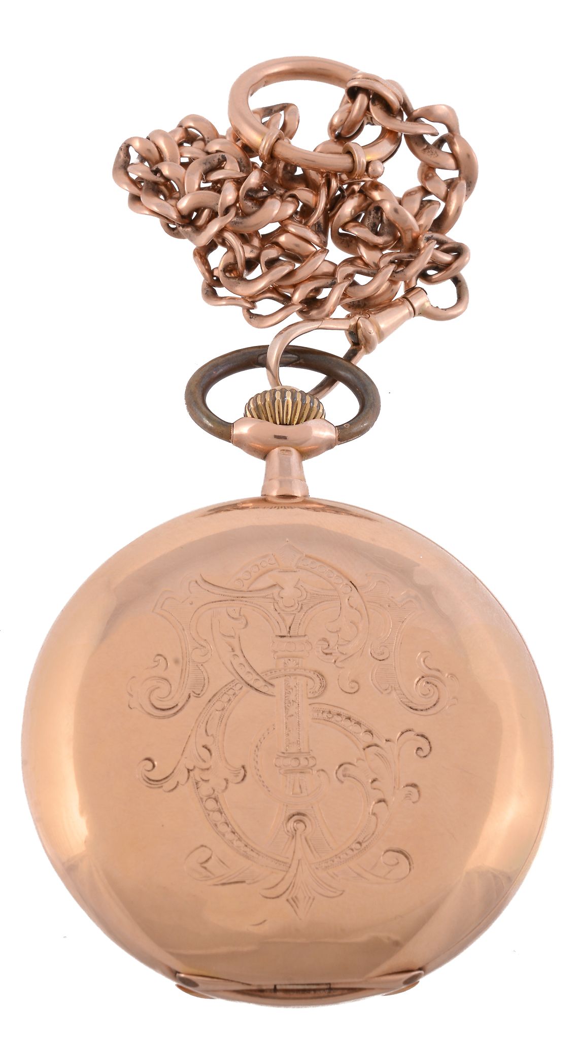 A 14 carat gold Swiss hunter keyless pocket watch, circa 1900, ref  A 14 carat gold Swiss hunter