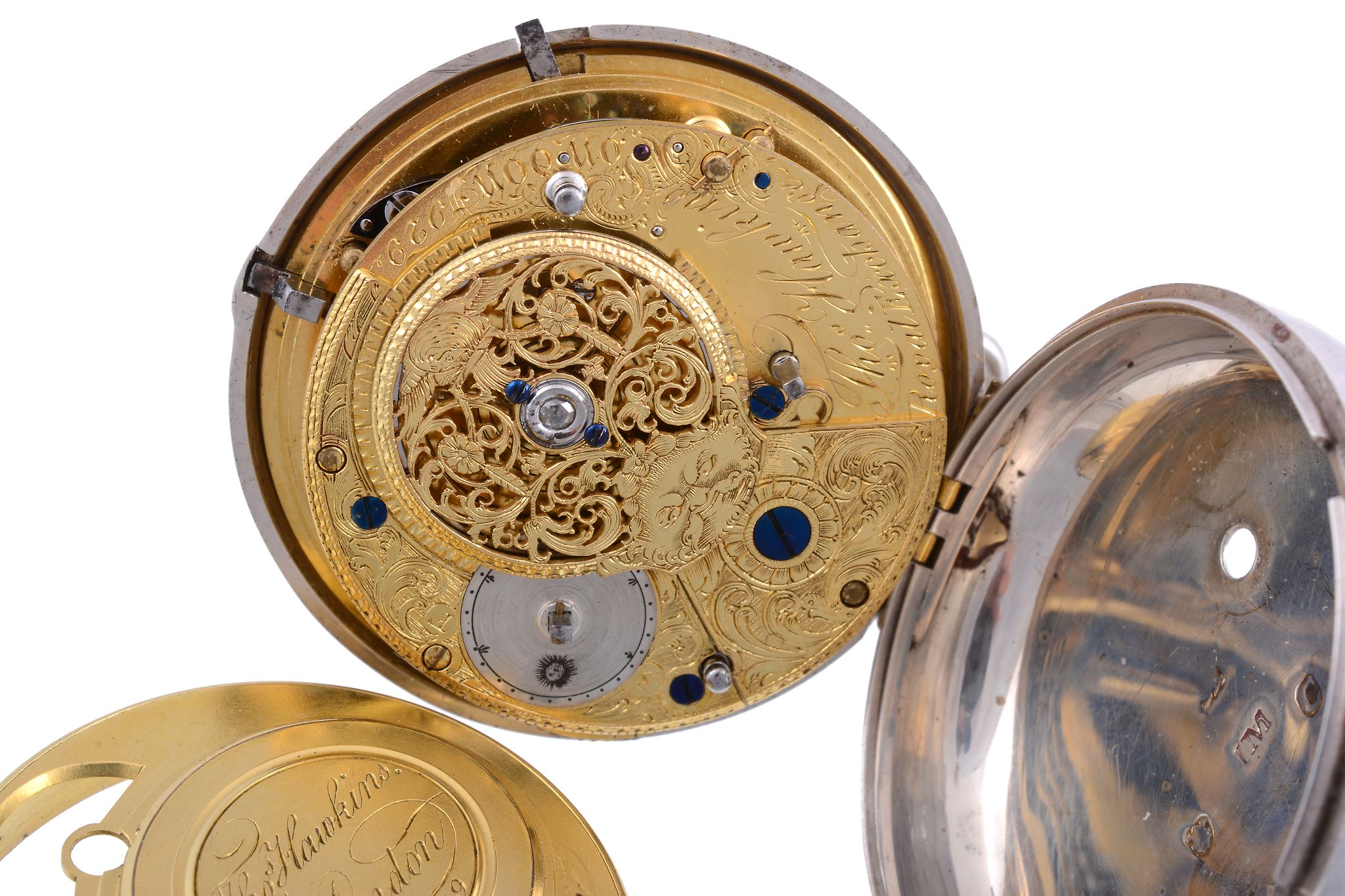 Tho. & Hawkins, London, a silver pair cased open face duplex watch  Tho.  &  Hawkins, London, a - Image 6 of 6