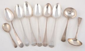Three pairs of Old English pattern table spoons, by Peter & William Bateman  Three pairs of Old