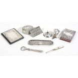 A collection of Italian silver coloured and silver coloured mounted items  A collection of Italian