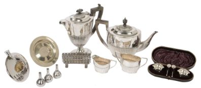 A small collection of silver and plate, including  A small collection of silver and plate,