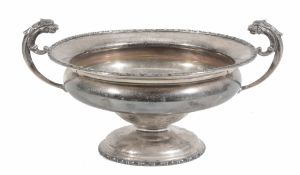 A twin handled silver cup by Barker Brothers, Chester 1914  A twin handled silver cup by Barker